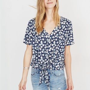 Madewell – Novel Floral Tie Front Top